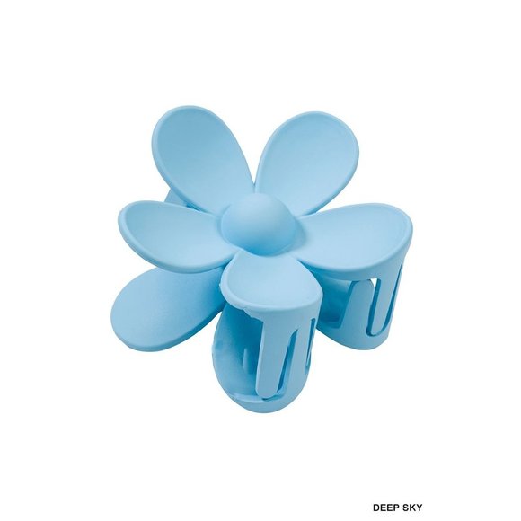 New Flower Hair Claw Clip 3 Inches - Various Colors - Picture 2 of 7